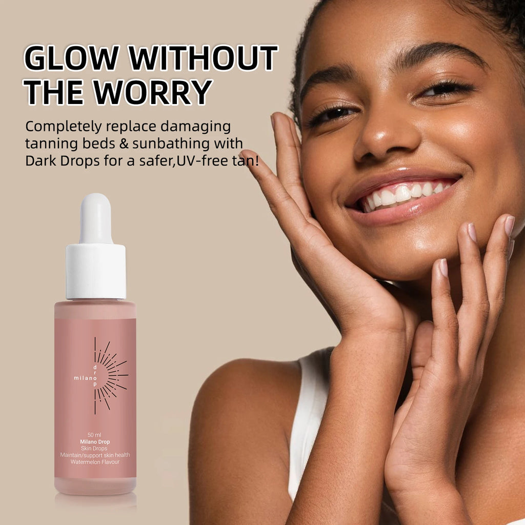 Self Tanning Drops – Natural Bronzer & Melanin Booster for Face & Body (2 PCS)