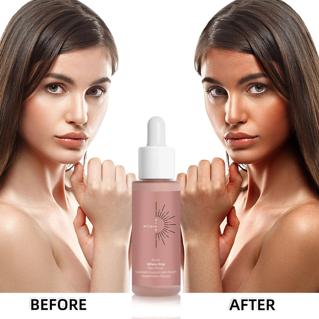 Self Tanning Drops – Natural Bronzer & Melanin Booster for Face & Body (2 PCS)