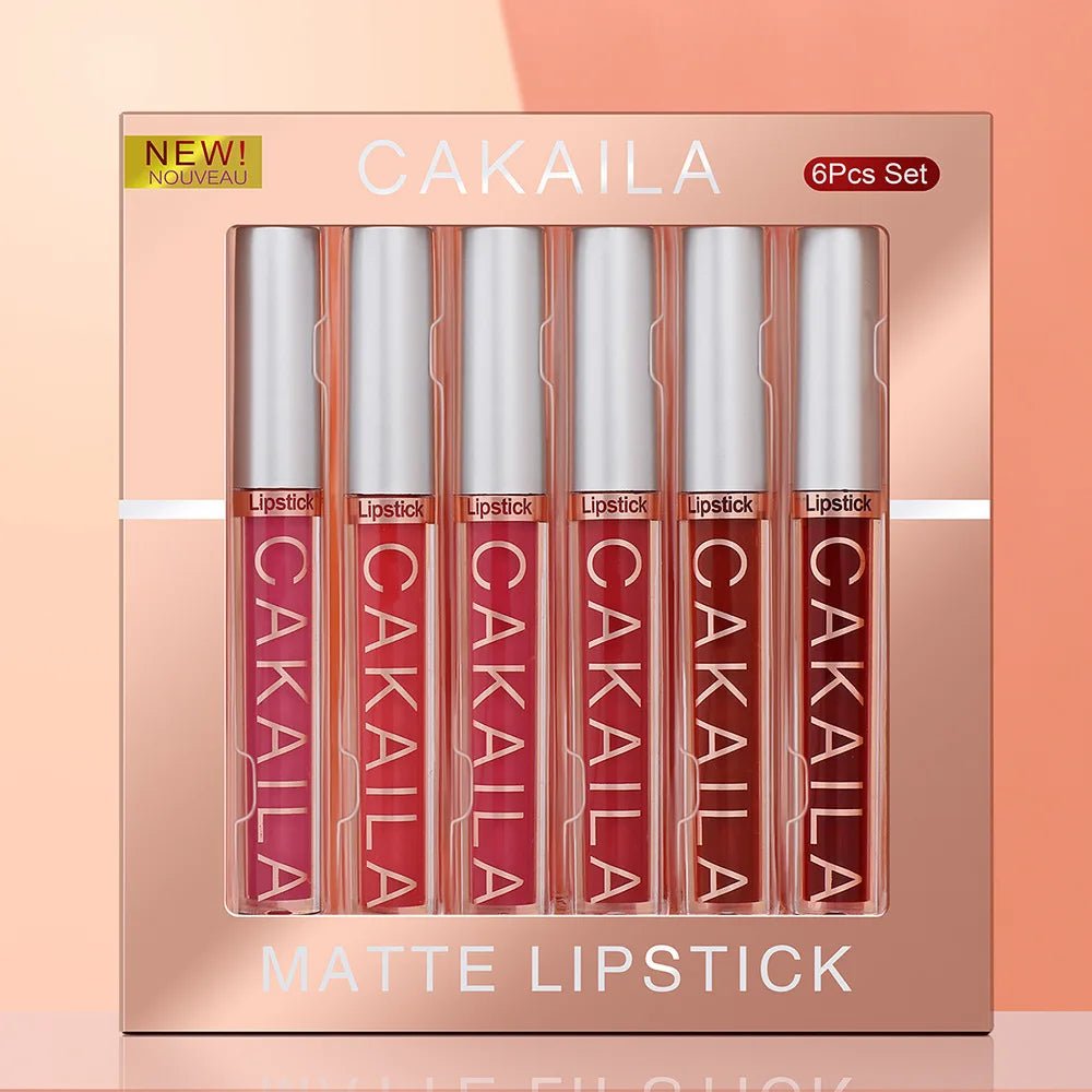Velvet Matte Lip Gloss Set – 6 Long-Lasting Shades - Astrashop