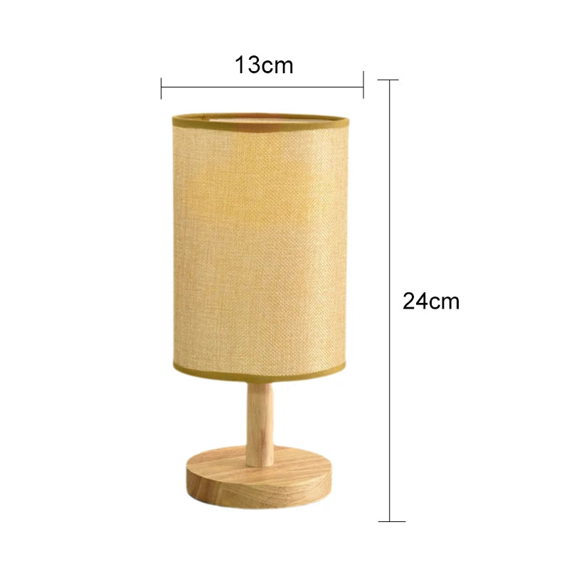 Lampe de table LED à intensité variable – Lampe de chevet avec abat-jour en tissu