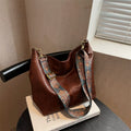 Sac à bandoulière vintage en cuir PU pour femme, grande capacité, fourre-tout style hobo, avec large bandoulière, décontracté, à porter en travers du corps, sac à main quotidien de qualité