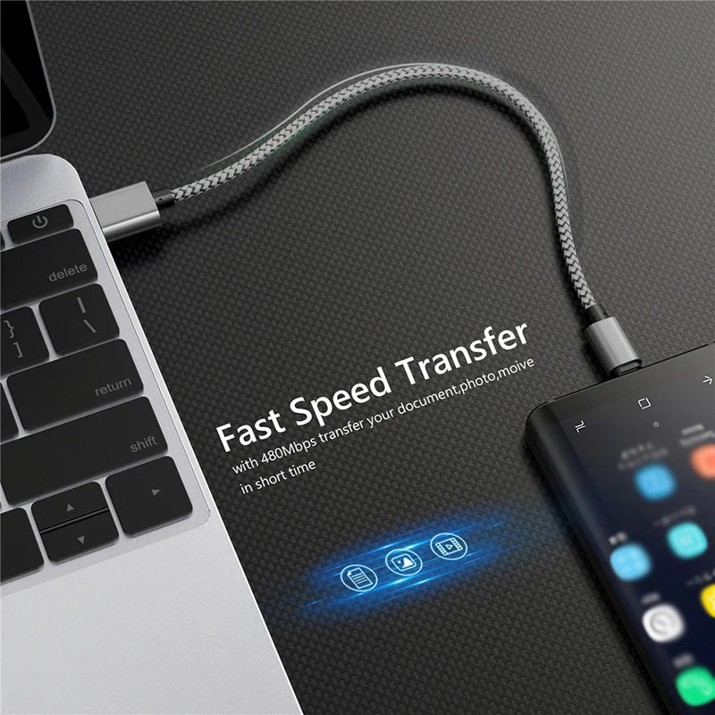 Câble Micro USB de charge rapide – Tressé en nylon 2A