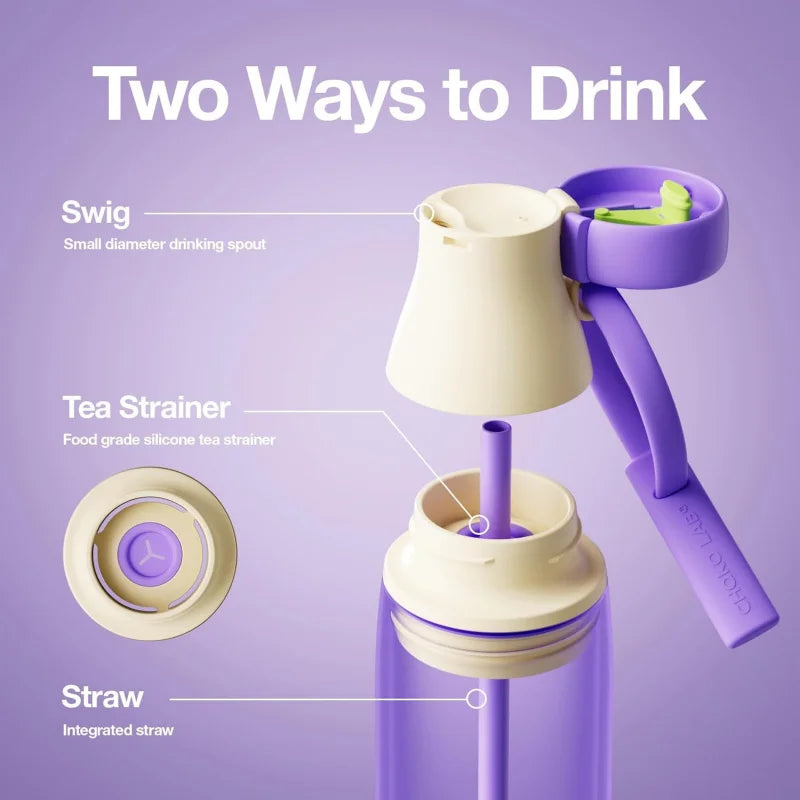 Bouteille Thermos Grande Capacité – Tasse Portable avec Paille