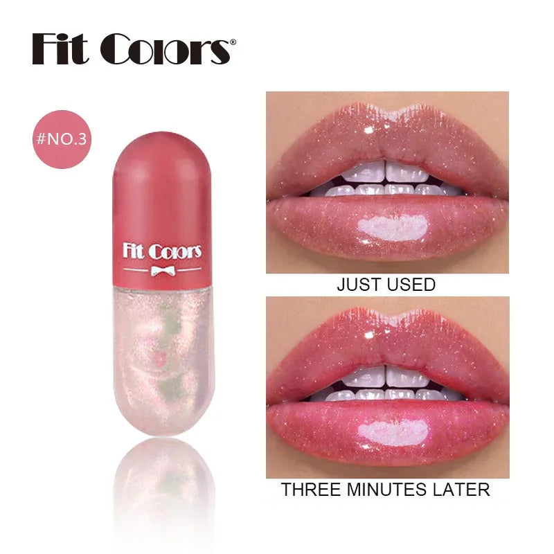 Mini-huile à lèvres capsule – Gloss repulpant et changeur de couleur