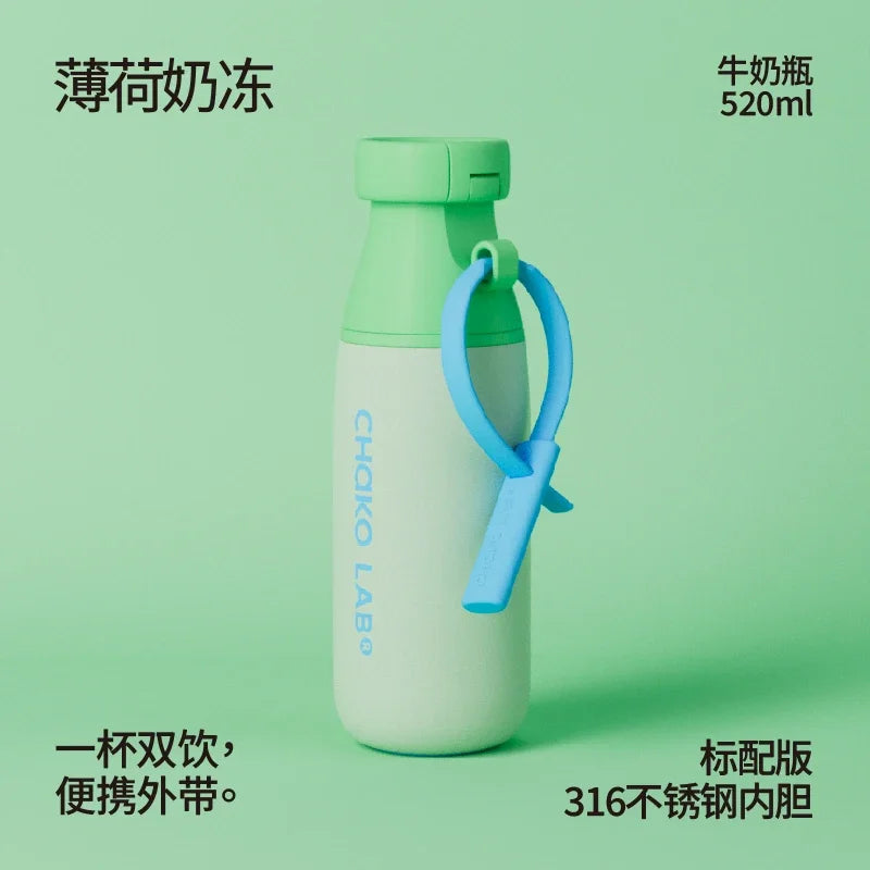 Bouteille Thermos Grande Capacité – Tasse Portable avec Paille
