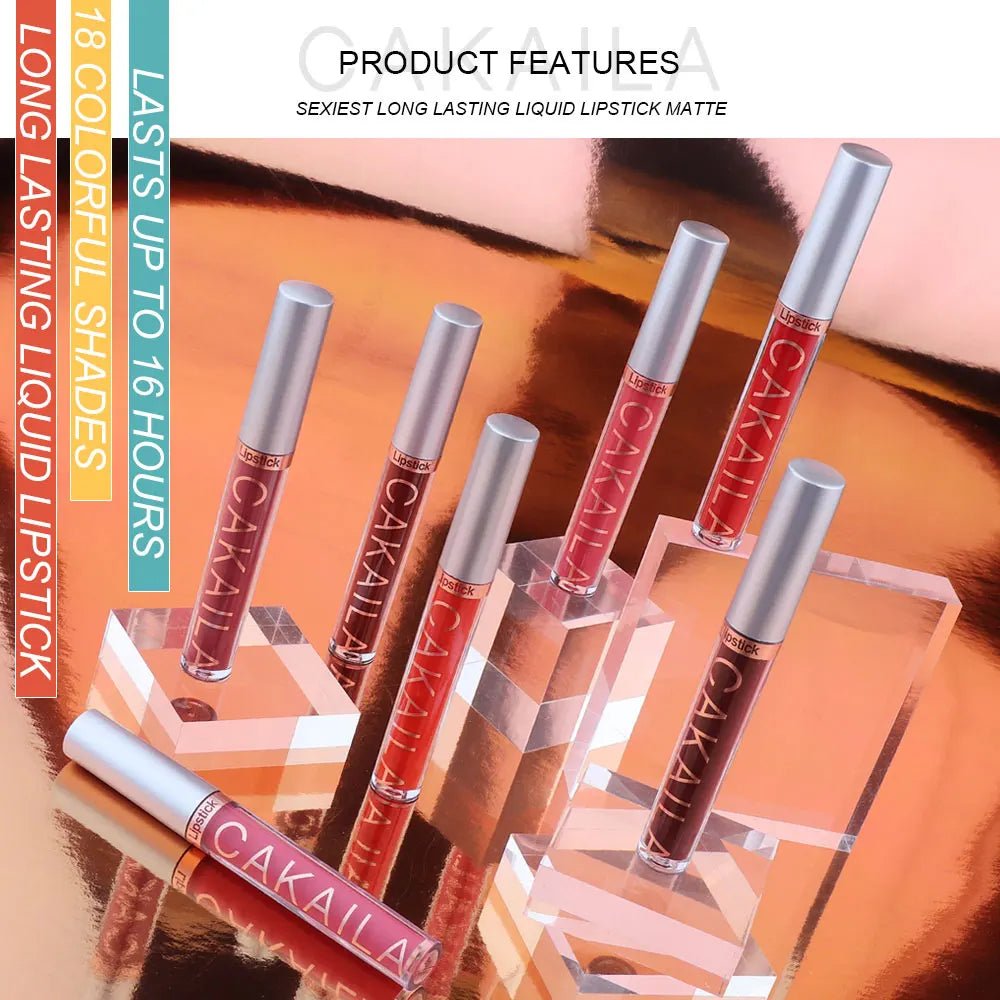 Velvet Matte Lip Gloss Set – 6 Long-Lasting Shades - Astrashop