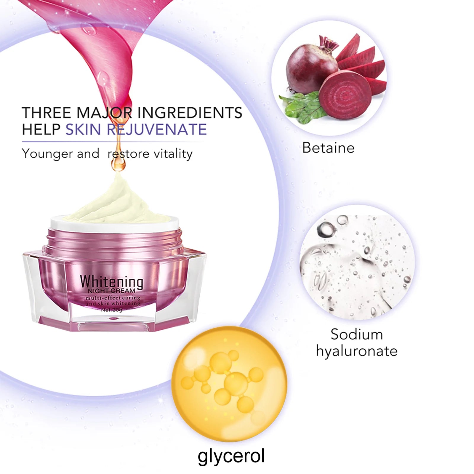AILKE Crème Visage Éclaircissante – Hydratant à l'Acide Hyaluronique