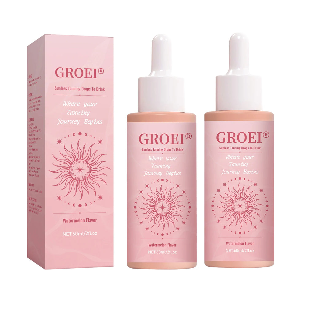 Self Tanning Drops – Natural Bronzer & Melanin Booster for Face & Body (2 PCS)
