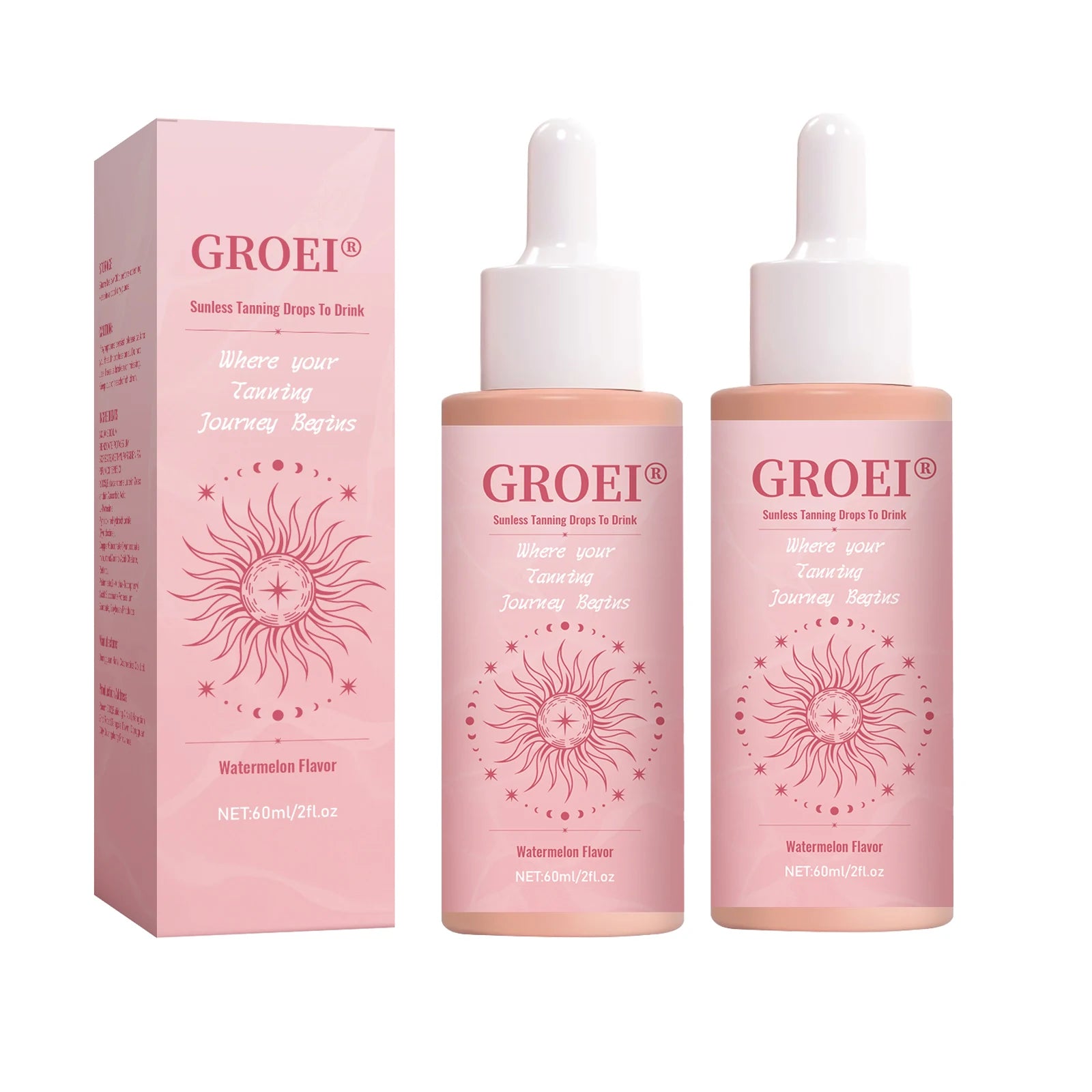 Self Tanning Drops – Natural Bronzer & Melanin Booster for Face & Body (2 PCS)