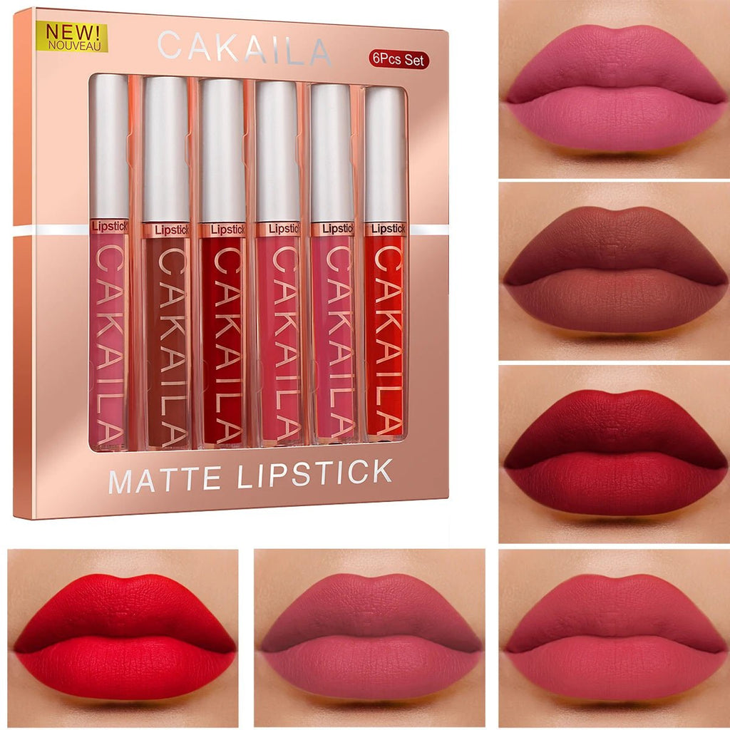 Velvet Matte Lip Gloss Set – 6 Long-Lasting Shades - Astrashop