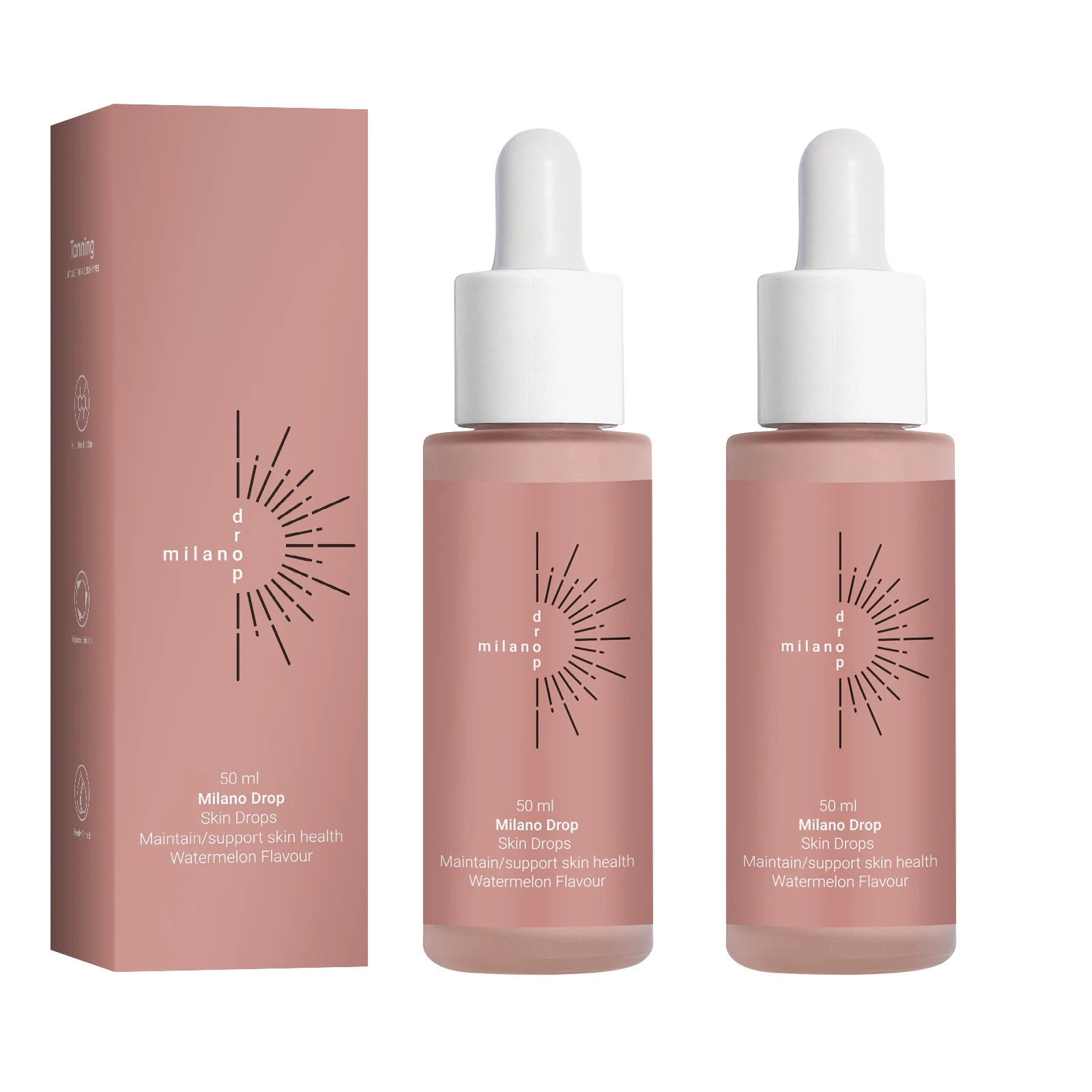 Self Tanning Drops – Natural Bronzer & Melanin Booster for Face & Body (2 PCS)