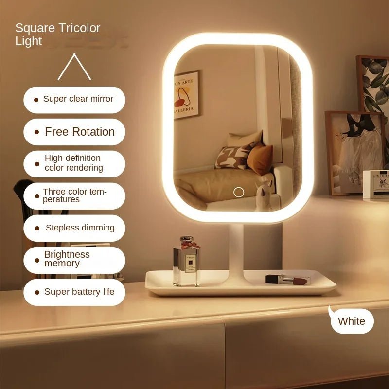 LED Vanity Mirror – 3-Color Dimmable Makeup Light - Astrashop