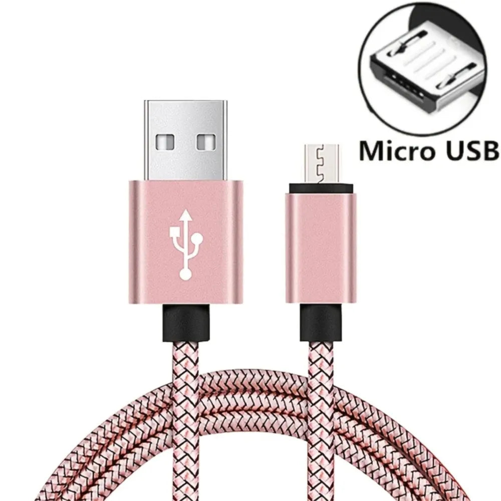 Câble Micro USB de charge rapide – Tressé en nylon 2A