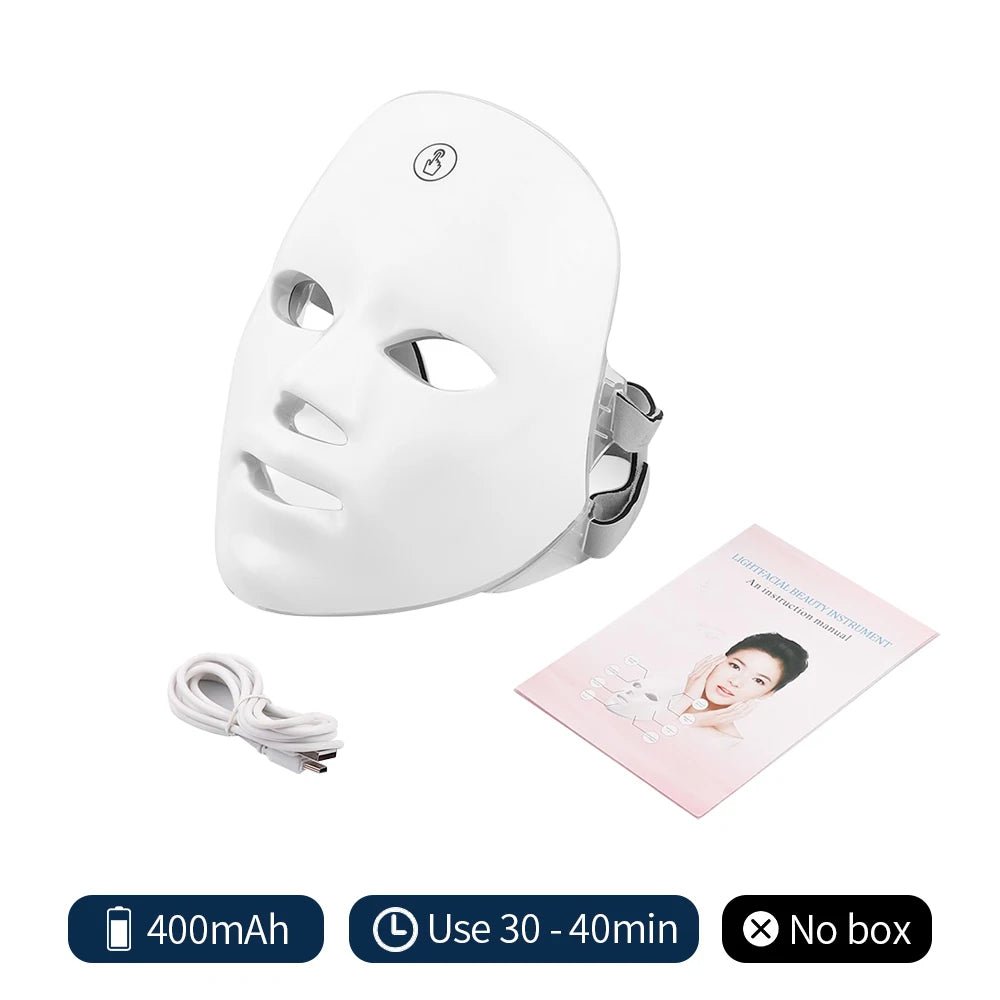 LED Light Therapy Face Mask – 7 Colors Photon Skin Rejuvenation & Lifting Beauty Device