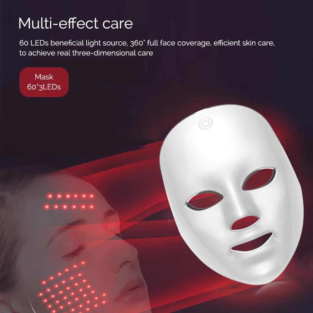 LED Light Therapy Face Mask – 7 Colors Photon Skin Rejuvenation & Lifting Beauty Device
