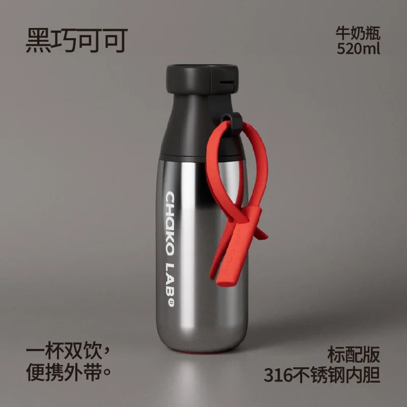 Bouteille Thermos Grande Capacité – Tasse Portable avec Paille