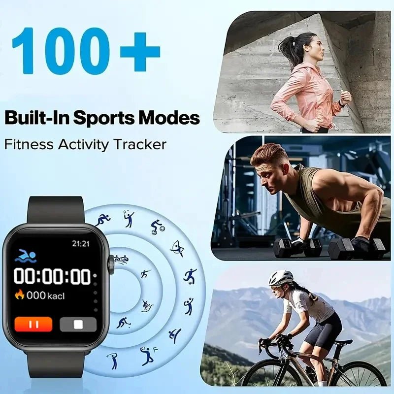 2025 New Smartwatch For Men Android IOS Phone 1.73" Screen Bluetooth Call Blood Oxygen Pressure Monitoring Smart Watch Women - Astrashop