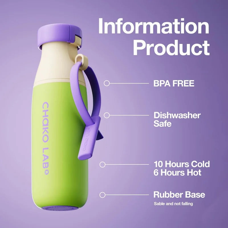 Bouteille Thermos Grande Capacité – Tasse Portable avec Paille