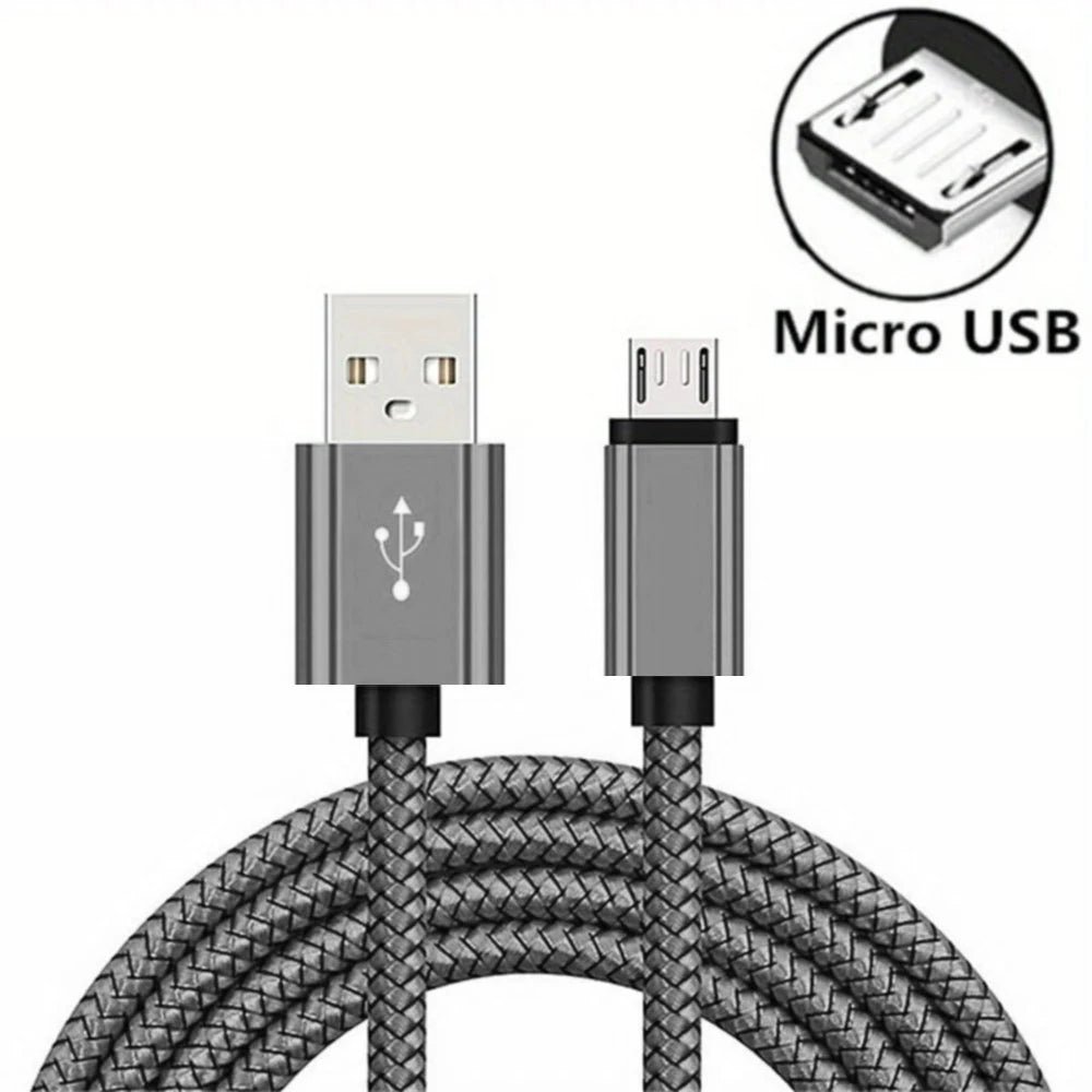 Câble Micro USB de charge rapide – Tressé en nylon 2A