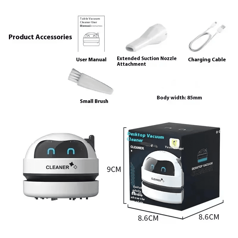 Mini Desk Vacuum Cleaner – USB Rechargeable - Astrashop