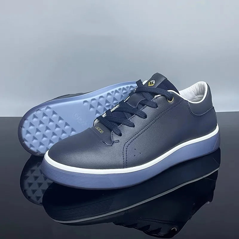 Men's Premium Leather Sneakers – Comfortable Outdoor Walking Shoes