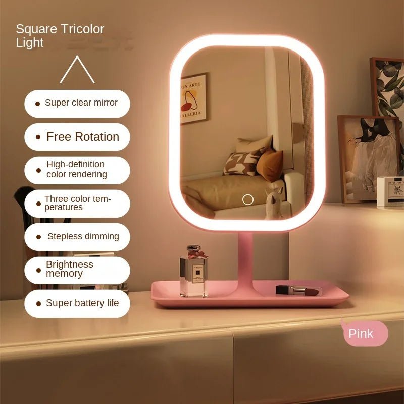 LED Vanity Mirror – 3-Color Dimmable Makeup Light - Astrashop