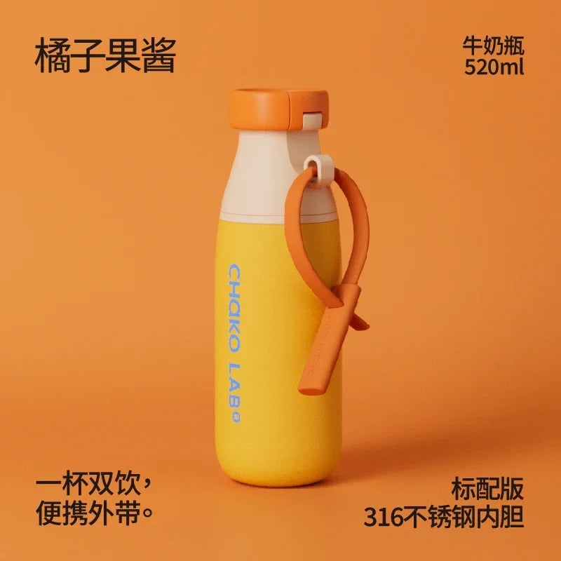 Bouteille Thermos Grande Capacité – Tasse Portable avec Paille