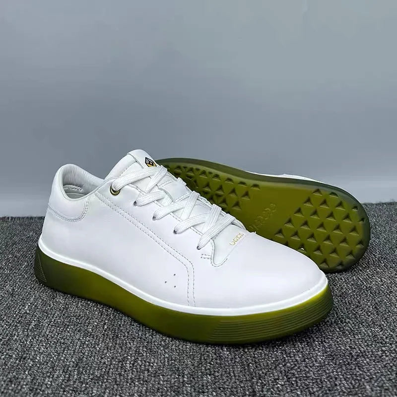 Baskets Hommes en Cuir Véritable Respirantes Confortables Classiques Décontractées Chaussures de Marche d'Extérieur pour Hommes Chaussures de Couple