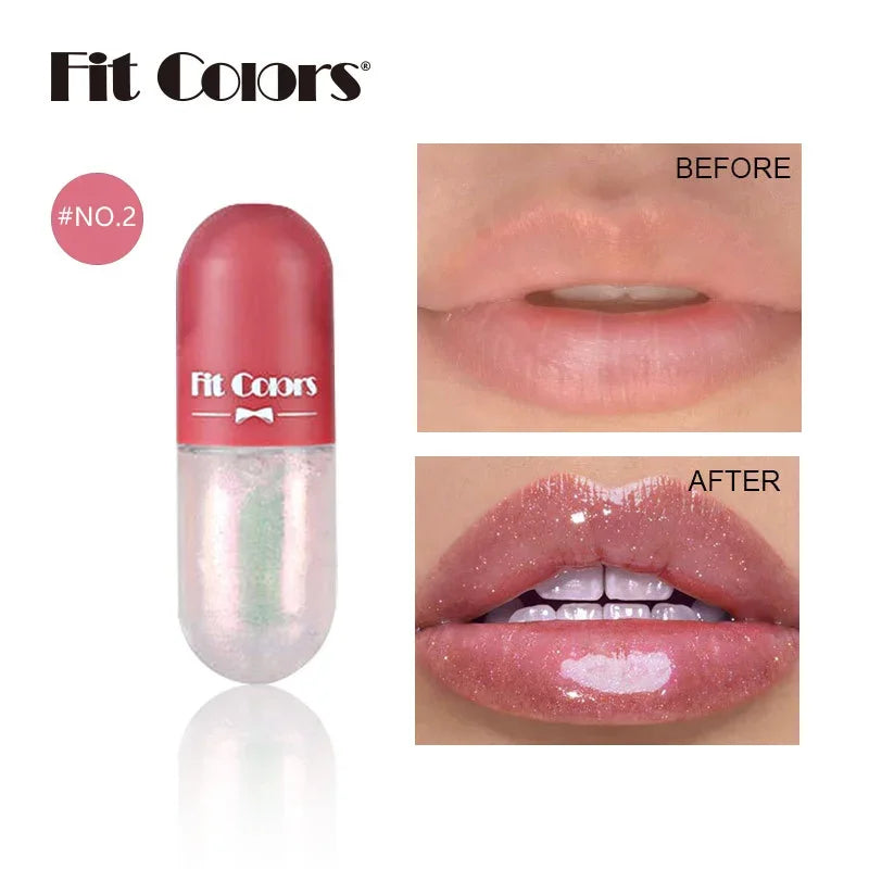 Mini-huile à lèvres capsule – Gloss repulpant et changeur de couleur